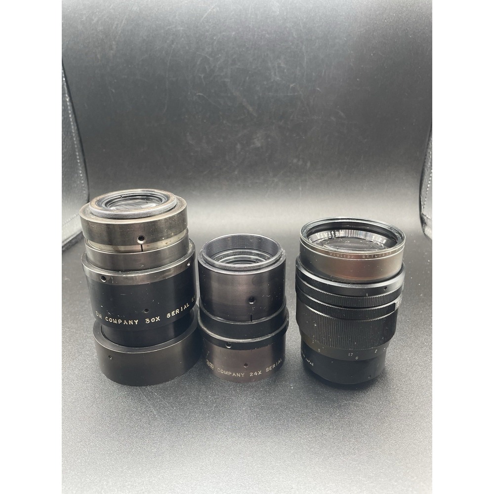 Vintage Vivitar 1:2.8 Lens + 3M Company 30X 24X Projection Lens Lot